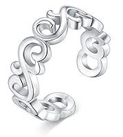 Algopix Similar Product 1 - BORUO 925 Sterting Silver Toe Ring