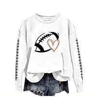 Algopix Similar Product 12 - Sweatshirts for Women Trendy Football