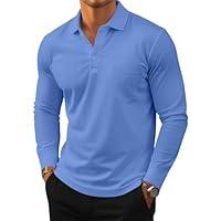 Algopix Similar Product 10 - Mens Casual Polo Shirts Button Basic