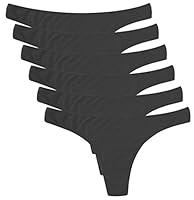 Algopix Similar Product 2 - 6 Pack Womens Thongs Cotton Breathable