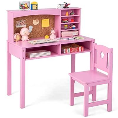 Wooden Kids study table with storage Rack
