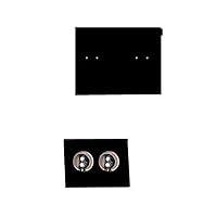 Algopix Similar Product 13 - 1  inch Square Black Velour Earring