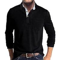 Algopix Similar Product 6 - PICKLION Mens Long Sleeve Polo Shirts