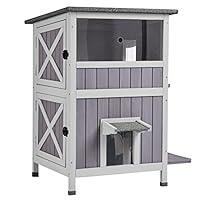 Algopix Similar Product 11 - Aivituvin 2Story Outdoor Cat House