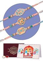 Algopix Similar Product 19 - IndoTribe Rakhi For Brother with Gift