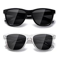 Allarallvr Retro Oval Polarized Sunglasses for Women and Men