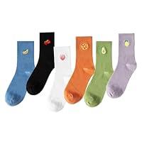 Algopix Similar Product 14 - MeiLiZuRL Fruit Socks Cute Socks for