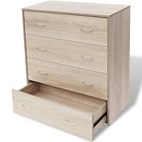 Algopix Similar Product 18 - vidaXL Sideboard with 4 Drawers Chest