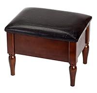 Algopix Similar Product 7 - OakRidge Faux Leather Wooden Foot Rest