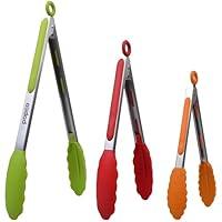 Algopix Similar Product 3 - Popco 3Piece Kitchen Tongs Set 