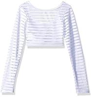 Algopix Similar Product 6 - Gia Mia Dance Girls Big Stripe Mesh