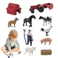 Algopix Similar Product 2 - heiheiyo Farm Animal Toys 10PCSSet