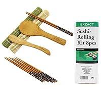Algopix Similar Product 12 - Exzact EXSR08 Bamboo Sushi Rolling Kit