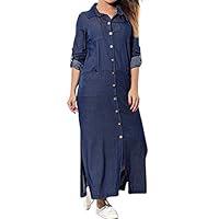 Algopix Similar Product 7 - LISTHA Denim TShirt Dress Long Sleeve