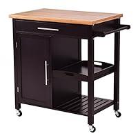 Algopix Similar Product 13 - Giantex Rolling Wood Kitchen Island