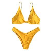 Algopix Similar Product 4 - Womens Solid Spaghetti Strap Bralette
