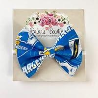 Algopix Similar Product 17 - Chargers Bow Baby Headband or Hair Clip