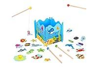 Algopix Similar Product 12 - Toysters Wooden Fishing Toy Game for