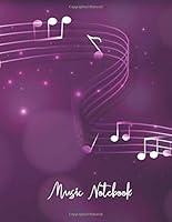 Algopix Similar Product 10 - Music Notebook Purple Blank Sheet