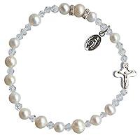Algopix Similar Product 13 - Sine Cera Pearl Rosary Bracelet 6mm