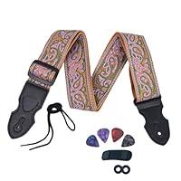 Algopix Similar Product 13 - Sufeasdf Boho Guitar StrapAdjustable