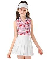 Algopix Similar Product 2 - Soneven Girls Sleeveless Golf Polo