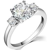 Algopix Similar Product 2 - Stainless Steel Round Cut Three Stone