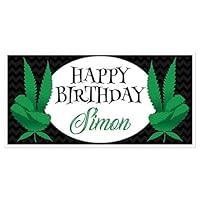 Algopix Similar Product 15 - Marijuana Black Birthday Banner