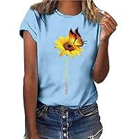 Algopix Similar Product 15 - Women TShirt Casual Summer Short