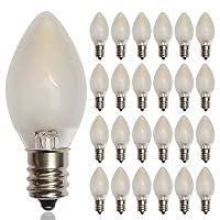 Algopix Similar Product 8 - C7 LED Frosted Christmas Light Bulb 25