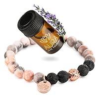 Algopix Similar Product 10 - Beaded Bracelets for Women Lava Rock