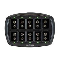 Algopix Similar Product 13 - Tenergy TN295 10Bay 9V Battery Charger
