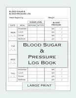 Algopix Similar Product 19 - Blood Sugar  Pressure Log Book LARGE