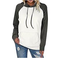 Algopix Similar Product 6 - Wirziis Color Block Hoodies for Women