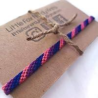 Algopix Similar Product 8 - Bisexual Pride Hand Woven Anklet or