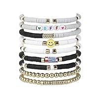 Algopix Similar Product 18 - Cooluckday Preppy Bracelets Heishi