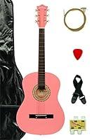 Algopix Similar Product 16 - 38 Pink Acoustic Cutaway Guitar Combo