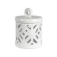 Algopix Similar Product 9 - Benzara Ceramic White Canister Home
