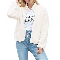 Algopix Similar Product 8 - Womens Long Sleeve Faux Fur Zip Up