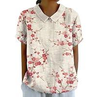 Algopix Similar Product 10 - 2024 Summer Linen Shirts for Women