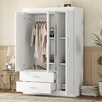 Algopix Similar Product 15 - LZ LEISURE ZONE 3 Doors Wardrobe Closet