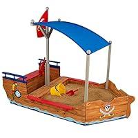 Algopix Similar Product 19 - KidKraft Wooden Pirate Sandbox with
