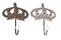 Algopix Similar Product 14 - Deco 79 93233 Iron Crown Wall Hooks 5