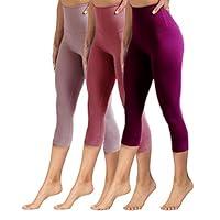 Algopix Similar Product 13 - YOLIX High Waisted Capri Leggings for