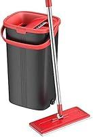 Algopix Similar Product 10 - TETHYS Flat Floor Mop and Bucket Set