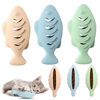 Algopix Similar Product 11 - Hyefiomo Fish Shape Cat Toys 3 Pcs