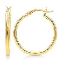 Algopix Similar Product 5 - Yellow Gold Plated Hoop Earrings  2mm