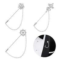 Algopix Similar Product 4 - Huture 3 Packs Mens Brooch Lapel Pin