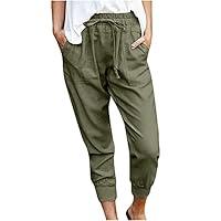 Algopix Similar Product 8 - Womens Casual Pants Wide Leg Cotton and