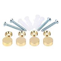Algopix Similar Product 13 - Mirror Screws Brass Cap Decorative